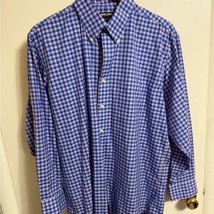 Kirkland Signature Blue Casual Button Down Shirt
